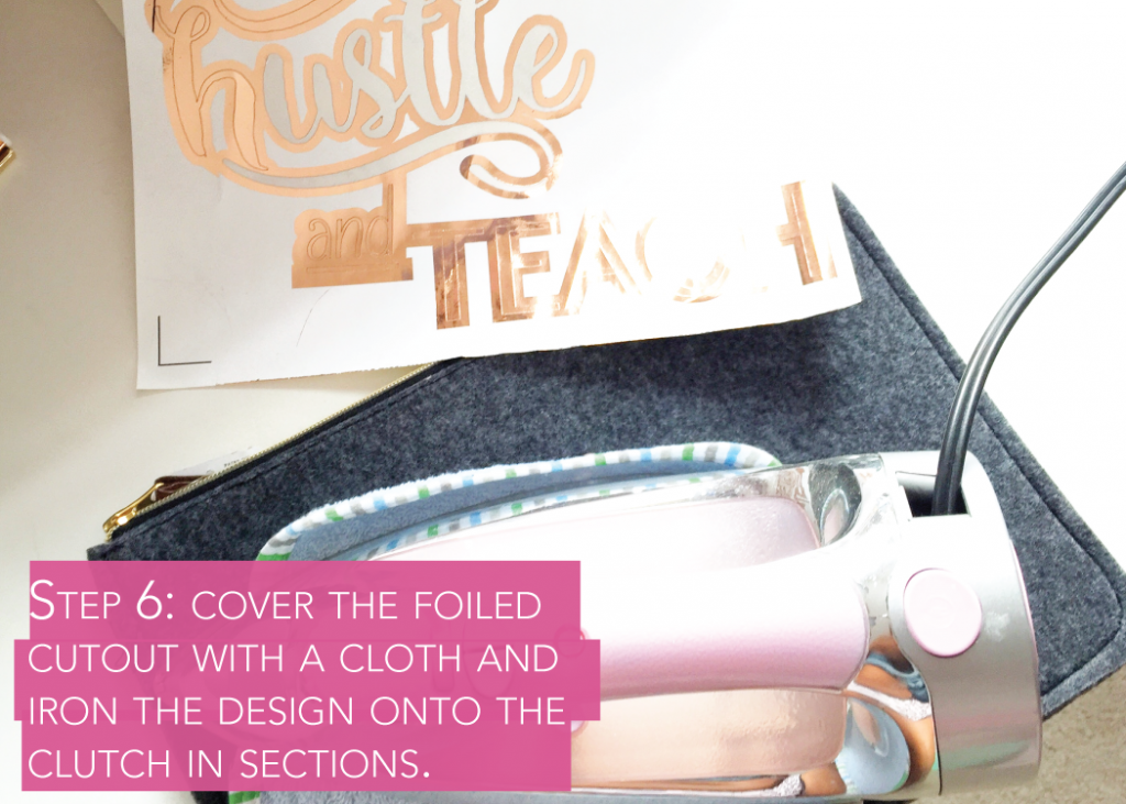 Step 6 In My Tutorial on DIY MINC Foil Clutch from Target Dollar Spot by @PinkimonoGirl