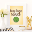 Free Printable Hey There Sweet Pea from @pinkimonogirl for a gallery wall in a nursery