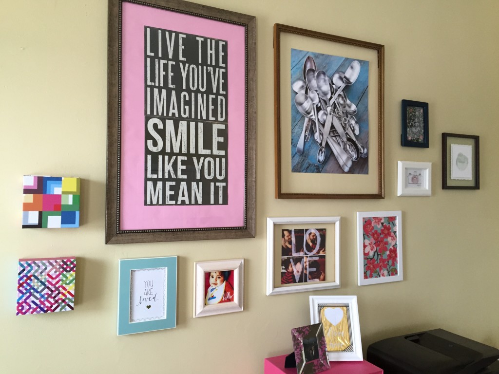 Living Room Gallery Wall with Heidi Swapp Minc Foil Prints