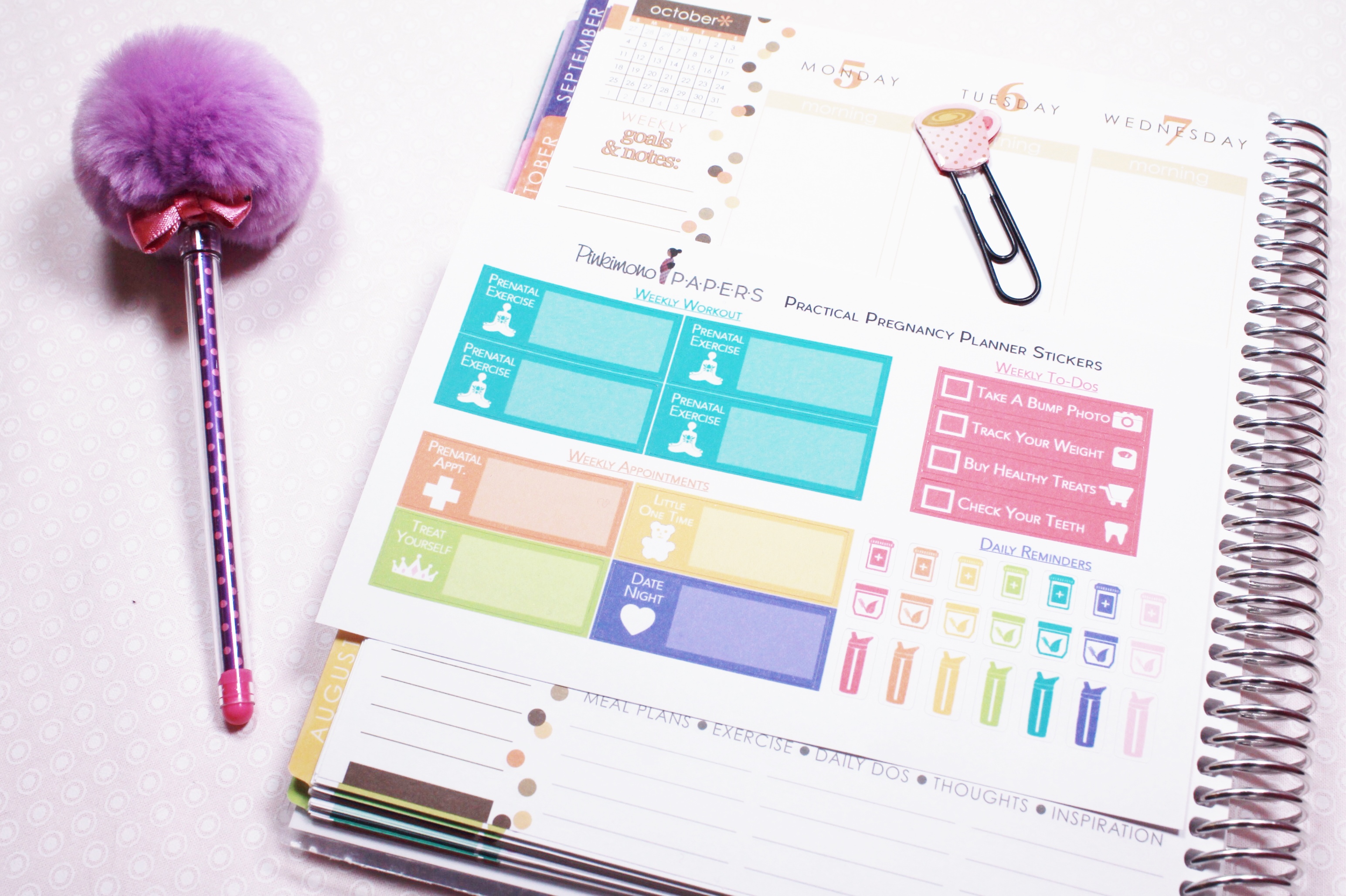Limelife Planner with PinkimonoPapers Planner Stickers 2