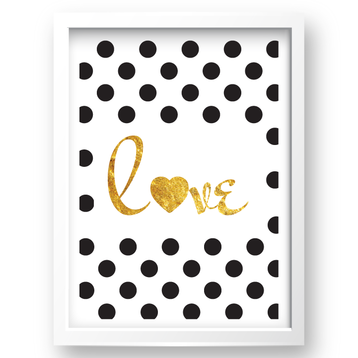 Free Printable Polka Dot Love 2 from @pinkimonogirl for a gallery wall