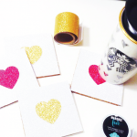HTGAWC: Make Your Own DIY Glitter Washi Coasters