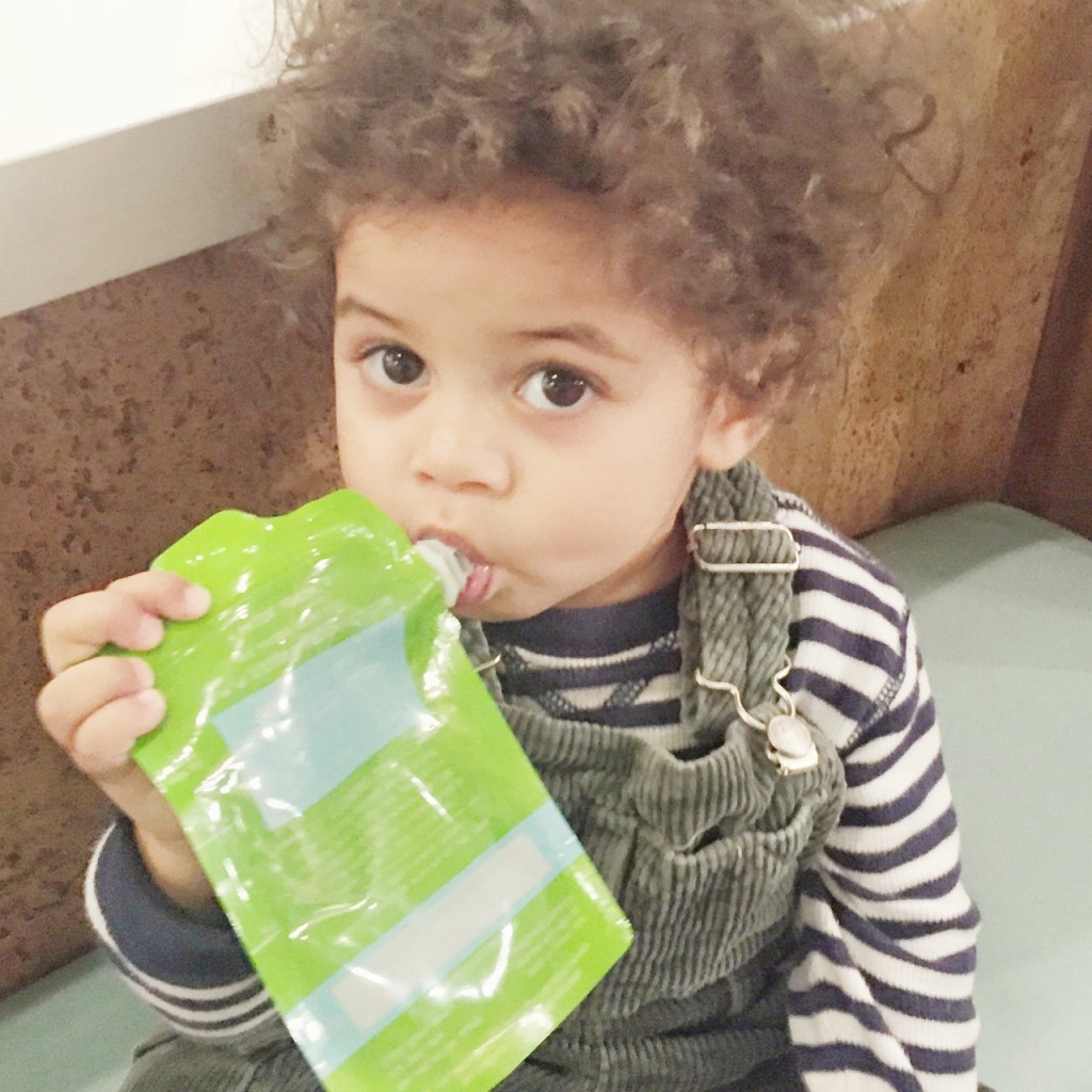 Westley Enjoying a Little Green Pouch