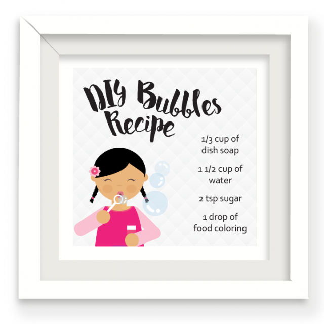 DIY Bubbles Recipe Free Printable
